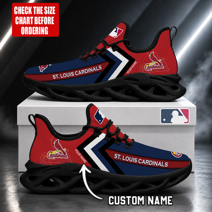 LIMITED EDITION - NEW CUSTOMIZED MLB24 SLC ST. LOUIS CARDINALS MAX SOUL SHOES