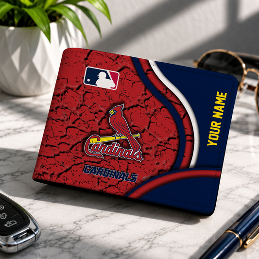 LIMITED EDITION - NEW CUSTOMIZED MLB24 SLC ST. LOUIS CARDINALS LEATHER WALLET