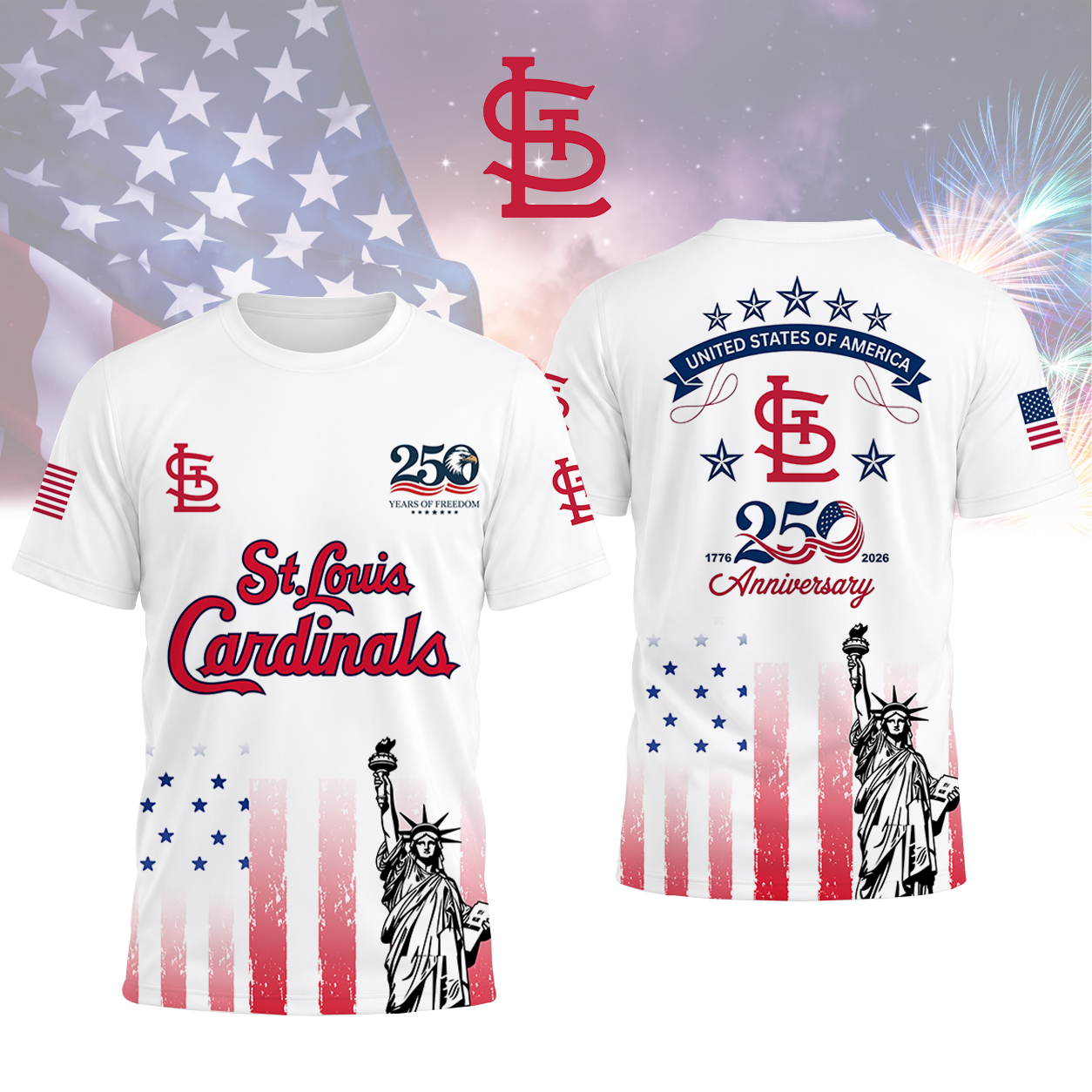 LIMITED EDITION - NEW CUSTOMIZED MLB24 SLC ST. LOUIS CARDINALS T-SHIRT, POLO SHIRT, ZIP POLO SHIRT, SWEATSHIRT, HOODIE & ZIP HOODIE