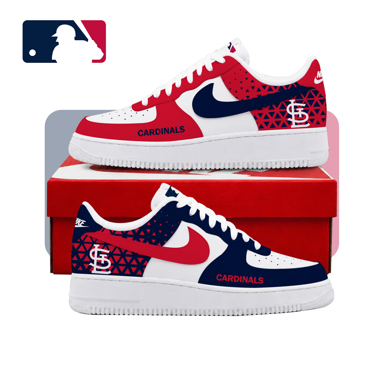 VIRAL EDITION - NEW CUSTOMIZED MLB24 SLC ST. LOUIS CARDINALS AF1 SHOES