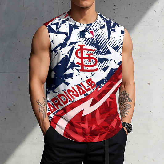 LIMITED EDITION - NEW CUSTOMIZED MLB24 SLC ST. LOUIS CARDINALS TANKTOP & GYM SHIRT