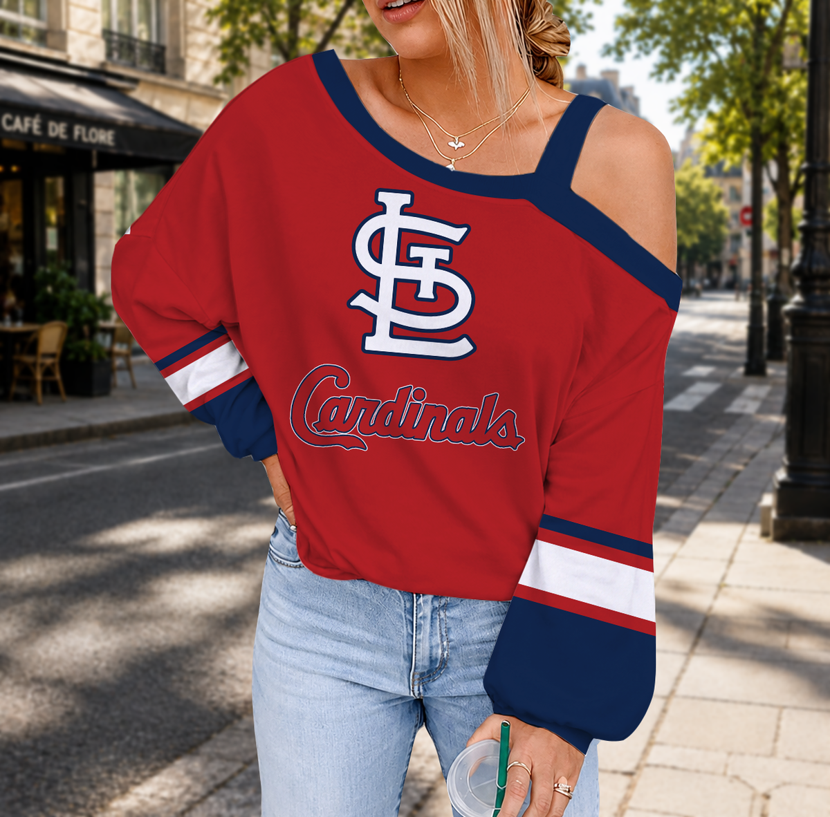 SPECIAL EDITION - NEW CUSTOMIZED MLB24 SLC ST. LOUIS CARDINALS DROP SHOULDER SWEATSHIRT