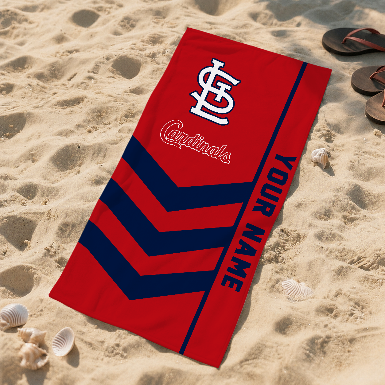 LIMITED EDITION - NEW CUSTOMIZED MLB24 SLC ST. LOUIS CARDINALS BEACH TOWEL FOR FAN