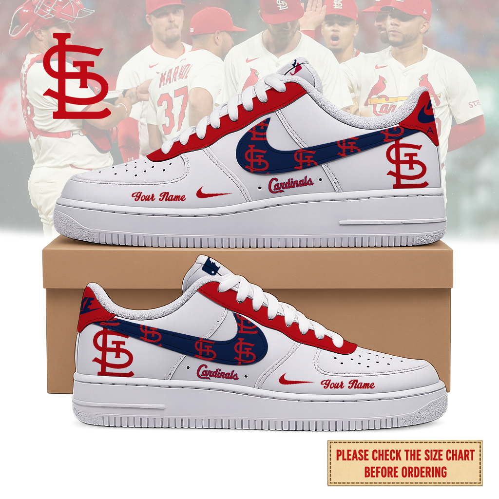 LIMITED EDITION - NEW CUSTOMIZED MLB24 SLC ST. LOUIS CARDINALS AF1 SHOES
