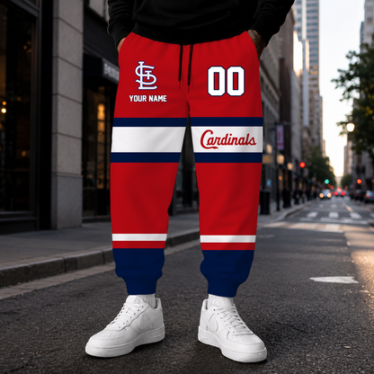 VIRAL EDITION - NEW CUSTOMIZED MLB24 SLC ST. LOUIS CARDINALS SWEATPANTS