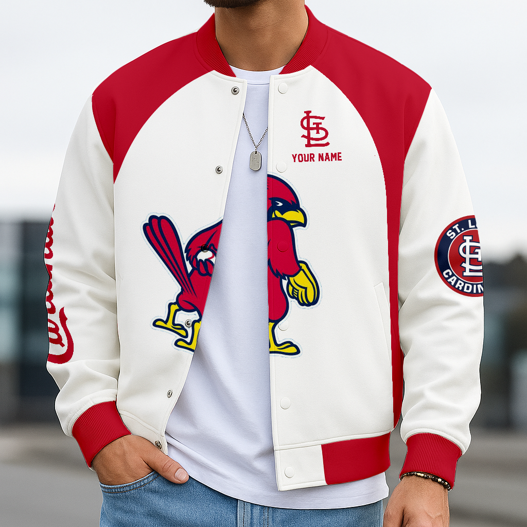 LIMITED EDITION - NEW CUSTOMIZED MLB24 SLC ST. LOUIS CARDINALS BASEBALL JACKET, SATIN VARSITY JACKET