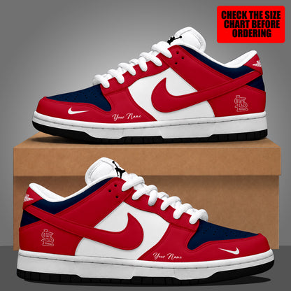 [FLASH SALE] NEW CUSTOMIZED MLB24 SLC ST. LOUIS CARDINALS DUNK LOW SHOES