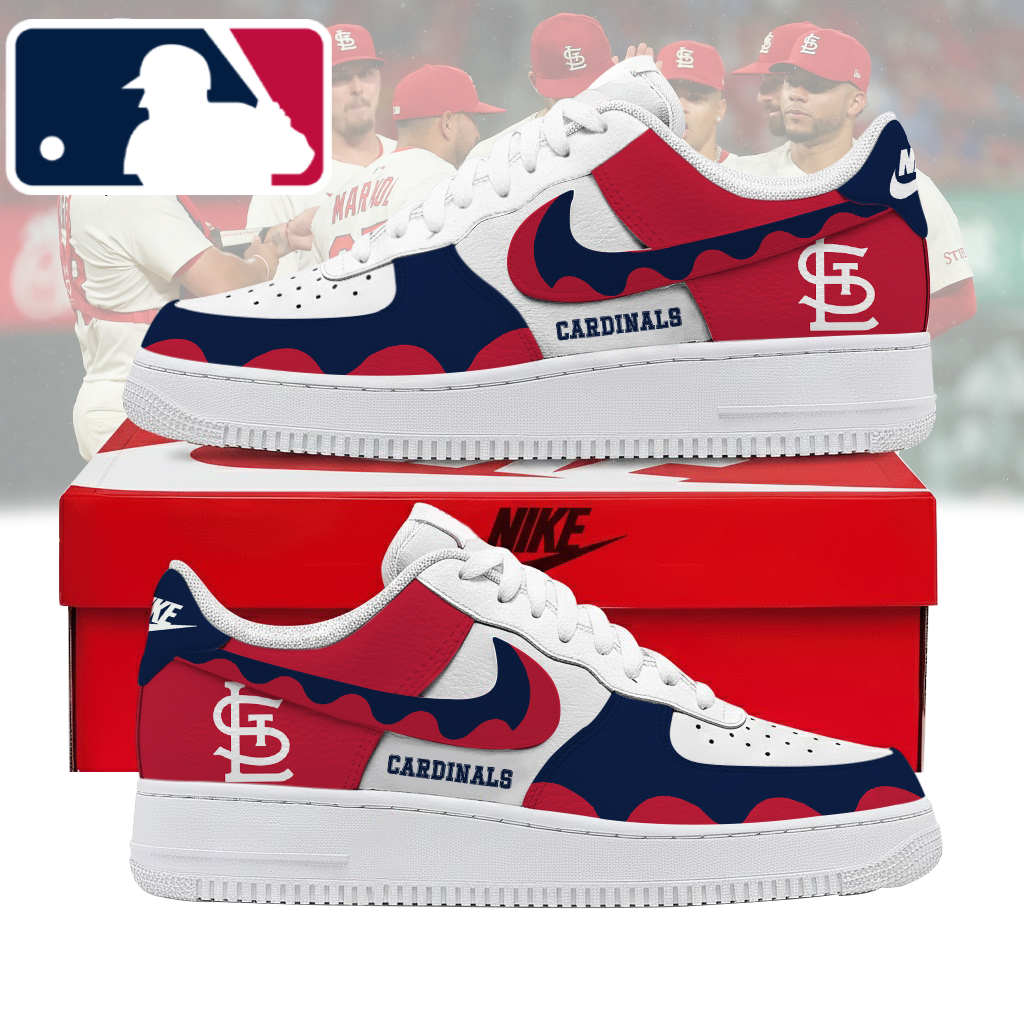 FINAL CLEARANCE - NEW CUSTOMIZED MLB24 SLC ST. LOUIS CARDINALS AF1 SHOES