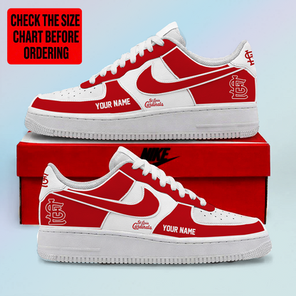 LIMITED EDITION - NEW CUSTOMIZED MLB24 SLC ST. LOUIS CARDINALS AF1 SHOES