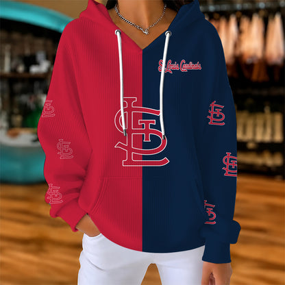 [FLASH SALE] NEW CUSTOMIZED MLB24 SLC ST. LOUIS CARDINALS RIBBED HOODIE & SWEATSHIRT