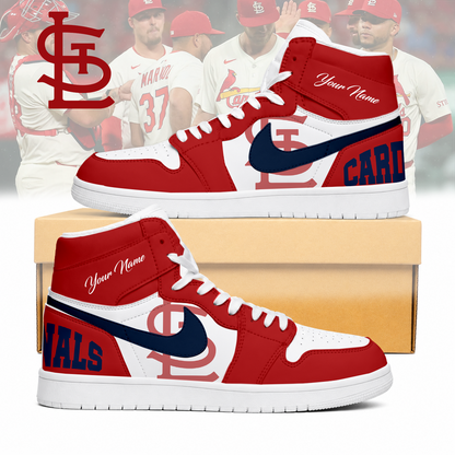 LIMITED EDITION - NEW CUSTOMIZED MLB24 SLC ST. LOUIS CARDINALS AIR JORDAN SNEAKERS