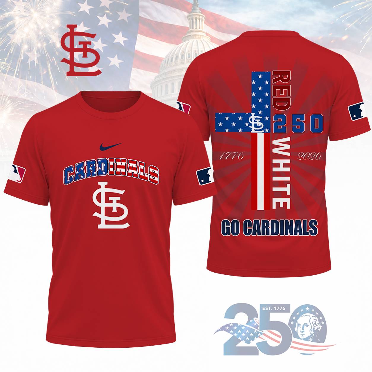LIMITED EDITION - NEW CUSTOMIZED MLB24 SLC ST. LOUIS CARDINALS T-SHIRT, POLO SHIRT, ZIP POLO SHIRT, SWEATSHIRT, HOODIE & ZIP HOODIE