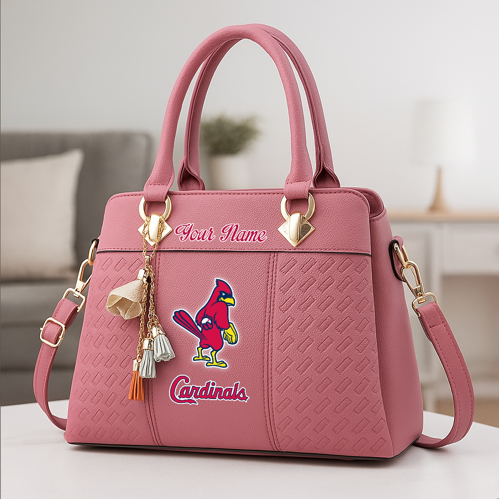LIMITED EDITION - NEW CUSTOMIZED MLB24 SLC ST. LOUIS CARDINALS ZIP HANDBAG MULTICOLOR
