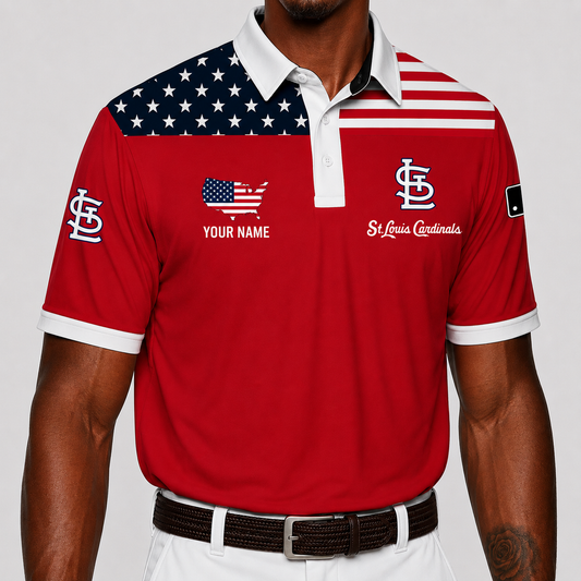 LIMITED EDITION - NEW CUSTOMIZED MLB24 SLC ST. LOUIS CARDINALS POLO SHIRT, ZIP POLO SHIRT & T-SHIRTS