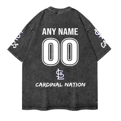 [FLASH SALE] NEW CUSTOMIZED MLB24 SLC ST. LOUIS CARDINALS MULTICOLOR WASHED TEE