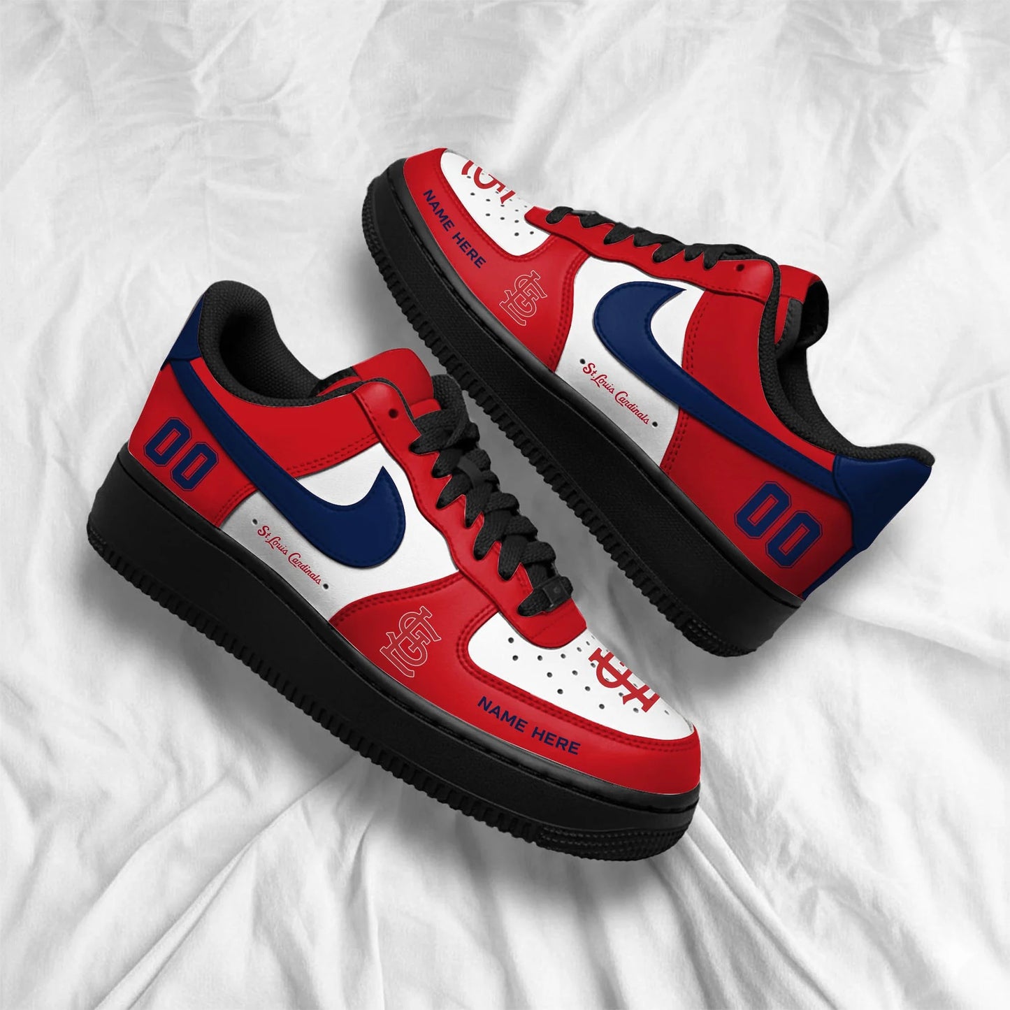 [FLASH SALE] NEW CUSTOMIZED MLB24 SLC ST. LOUIS CARDINALS AF1 SHOES