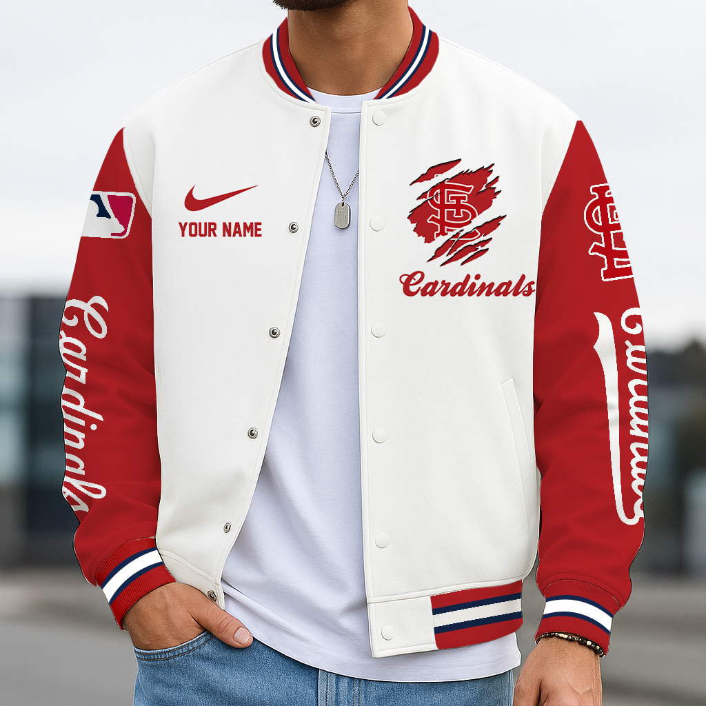 LIMITED EDITION - NEW CUSTOMIZED MLB24 SLC ST. LOUIS CARDINALS BASEBALL JACKET, SATIN VARSITY JACKET