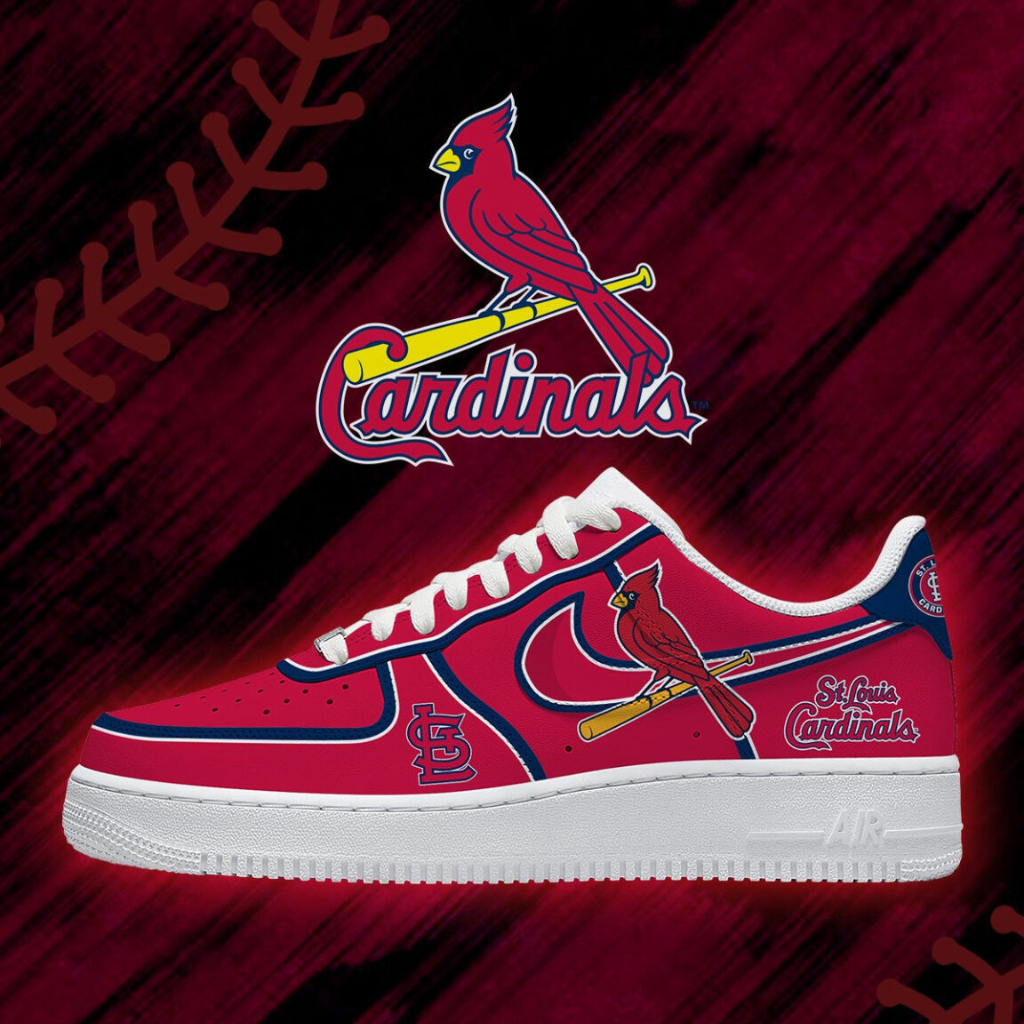 LIMITED EDITION - NEW CUSTOMIZED MLB24 SLC ST. LOUIS CARDINALS AF1 SHOES