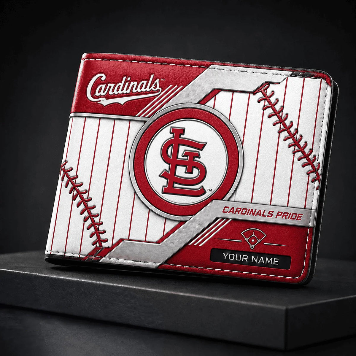 [FLASH SALE] NEW CUSTOMIZED MLB24 SLC ST. LOUIS CARDINALS LEATHER WALLET