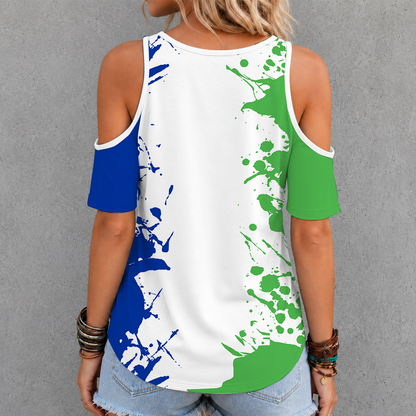 [FAN EXCLUSIVE] NEW CUSTOMIZED MLS24 SSF SEATTLE SOUNDERS FC CRISS CROSS V-NECK TOP