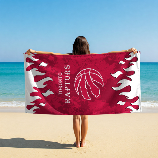 LIMITED EDITION - NEW CUSTOMIZED NBA24 TRA TORONTO RAPTORS BEACH TOWEL FOR FAN