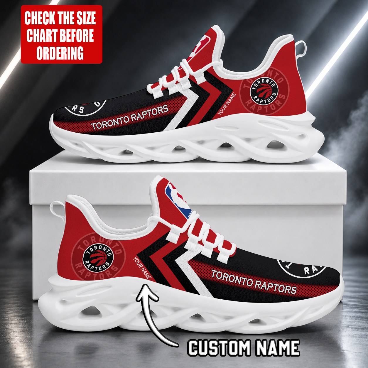 FINAL SALE - NEW CUSTOMIZED NBA24 TRA TORONTO RAPTORS MAX SOUL SHOES