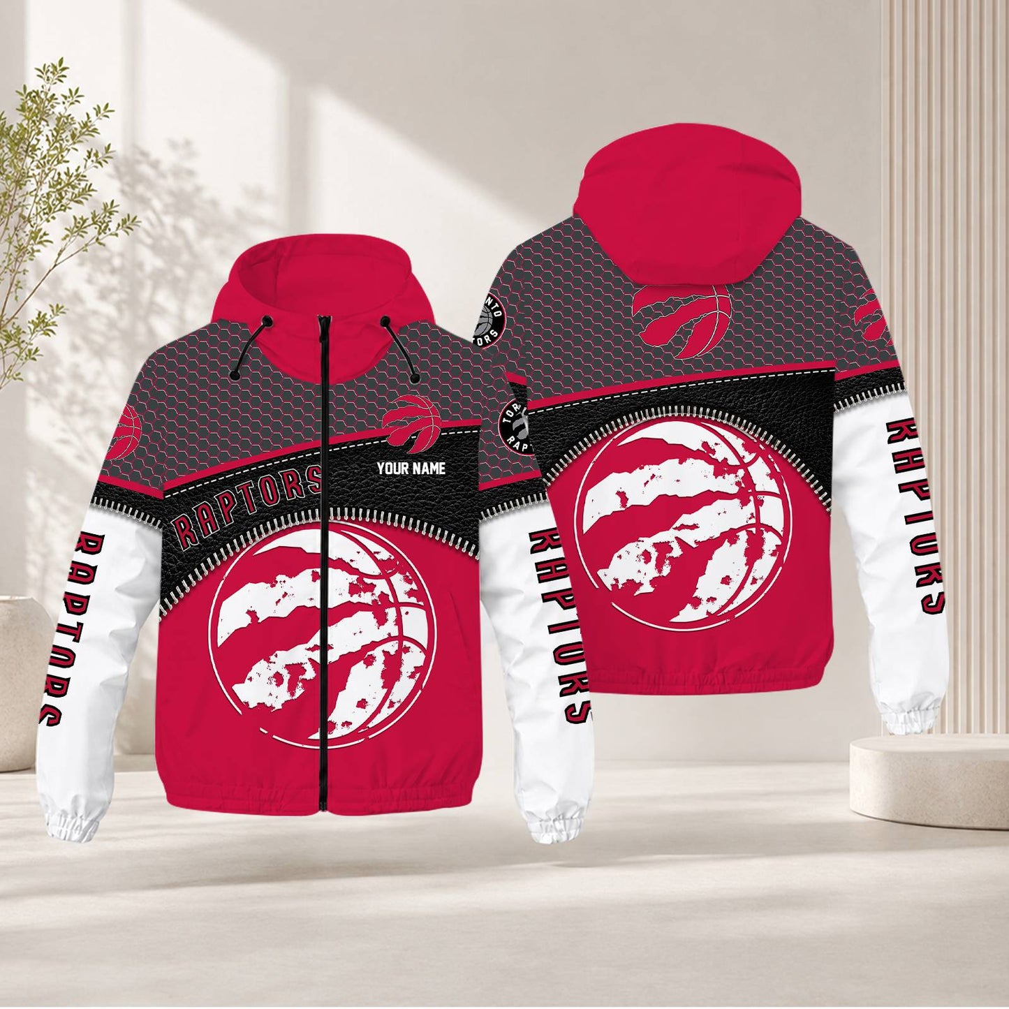 LIMITED EDITION - NEW CUSTOMIZED NBA24 TRA TORONTO RAPTORS WINDBREAKER JACKET