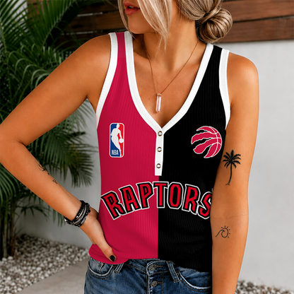 [HOT DEAL] NEW CUSTOMIZED NBA24 TRA TORONTO RAPTORS WOMEN'S V-NECK TANK TOP