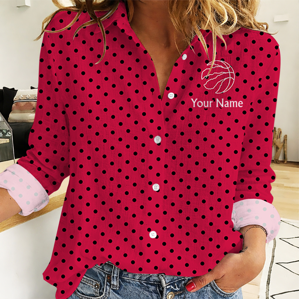 ELITE EDITION - NEW CUSTOMIZED NBA24 TRA TORONTO RAPTORS WOMEN CASUAL SHIRT FOR FAN