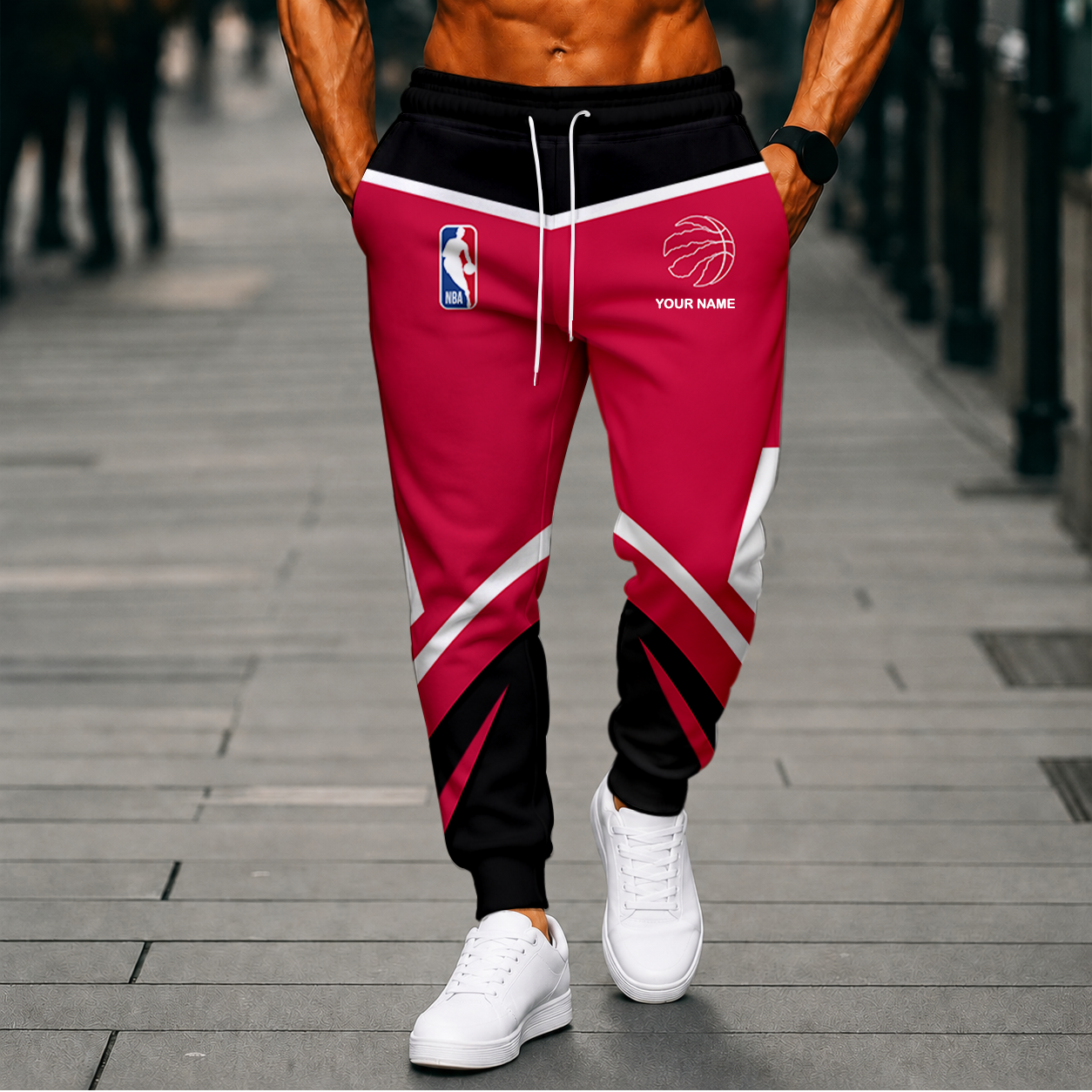 LIMITED EDITION - NEW CUSTOMIZED NBA24 TRA TORONTO RAPTORS SWEATPANTS