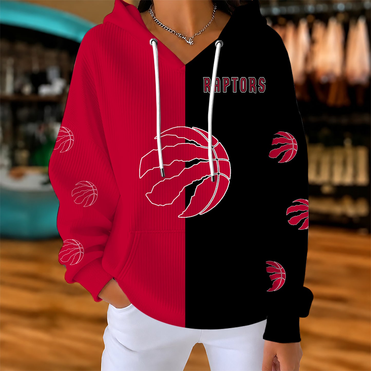 [HOT DEAL] NEW CUSTOMIZED NBA24 TRA TORONTO RAPTORS  RIBBED HOODIE & SWEATSHIRT