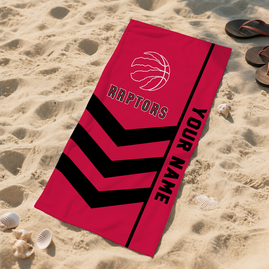 LIMITED EDITION - NEW CUSTOMIZED NBA24 TRA TORONTO RAPTORS BEACH TOWEL FOR FAN
