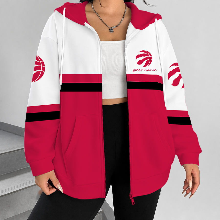 [HOT DEAL] NEW CUSTOMIZED NBA24 TRA TORONTO RAPTORS ZIP HOODIE