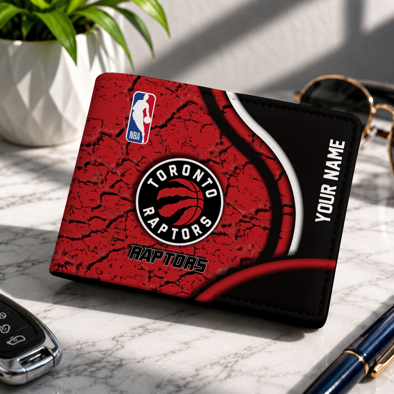 VIRAL EDITION - NEW CUSTOMIZED NBA24 TRA TORONTO RAPTORS LEATHER WALLET