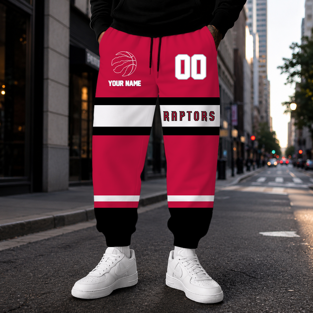 ELITE EDITION - NEW CUSTOMIZED NBA24 TRA TORONTO RAPTORS SWEATPANTS