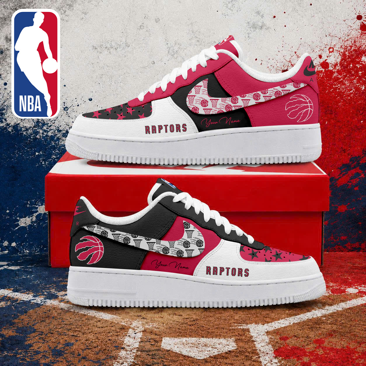 LIMITED EDITION - NEW CUSTOMIZED NBA24 TRA TORONTO RAPTORS AF1 SNEAKERS