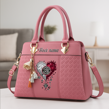 LIMITED EDITION - NEW CUSTOMIZED NBA24 TRA TORONTO RAPTORS ZIP HANDBAG MULTICOLOR