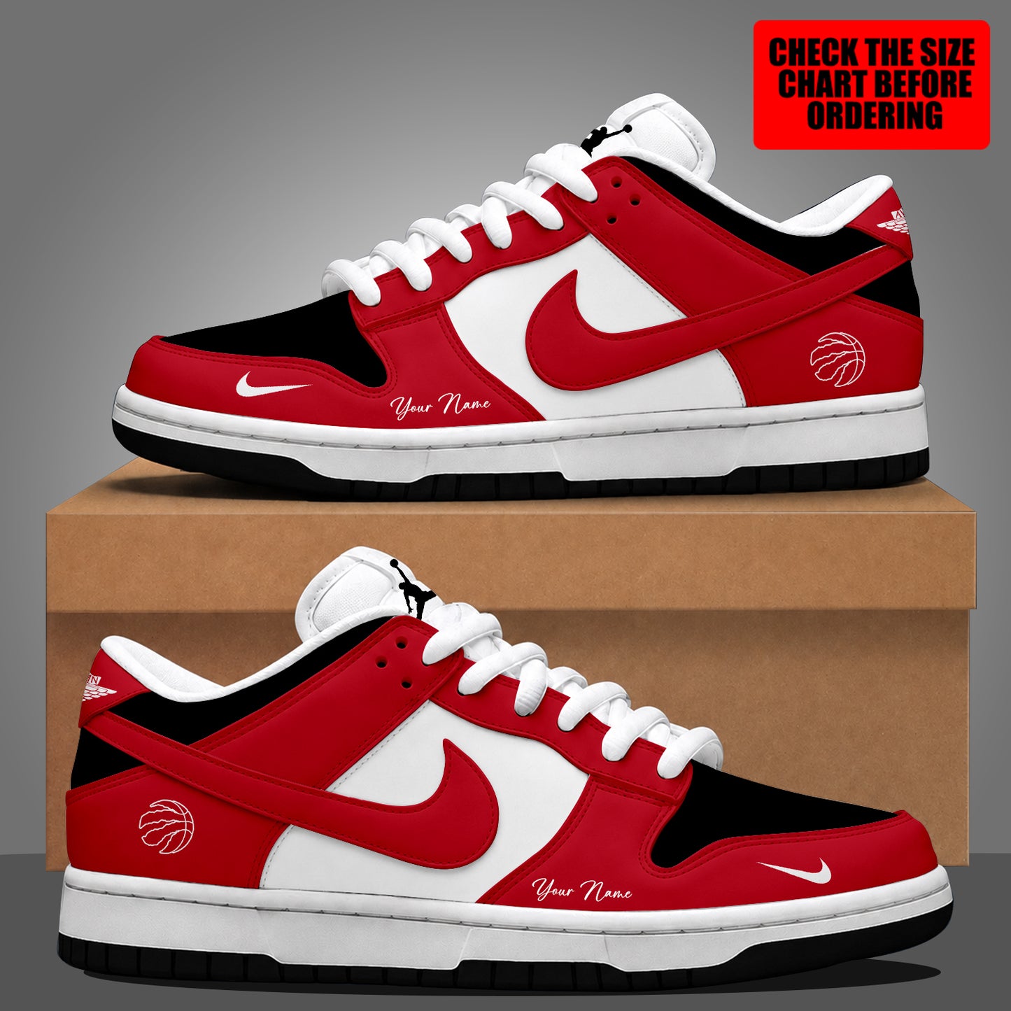 [HOT DEAL] NEW CUSTOMIZED NBA24 TRA TORONTO RAPTORS DUNK LOW SHOES