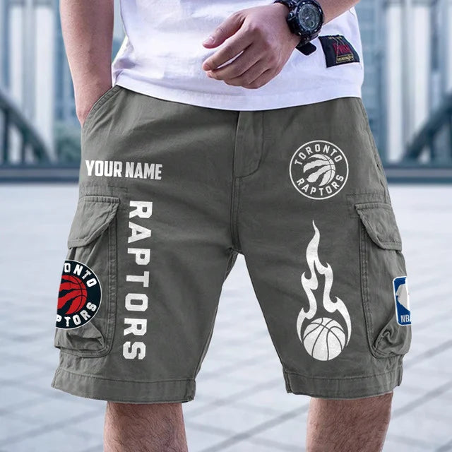 [HOT DEAL] NEW CUSTOMIZED NBA24 TRA TORONTO RAPTORS CARGO SHORTS
