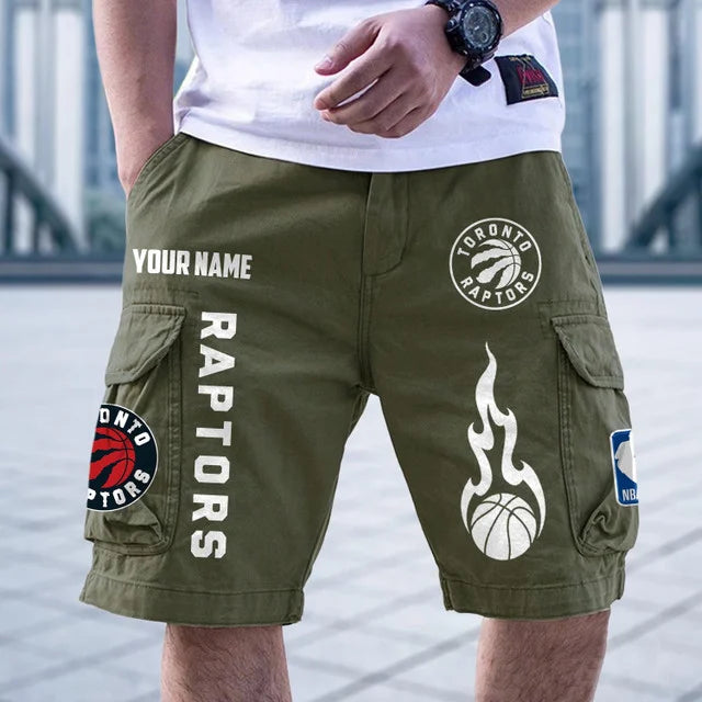 [HOT DEAL] NEW CUSTOMIZED NBA24 TRA TORONTO RAPTORS CARGO SHORTS