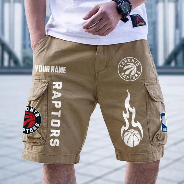 [HOT DEAL] NEW CUSTOMIZED NBA24 TRA TORONTO RAPTORS CARGO SHORTS