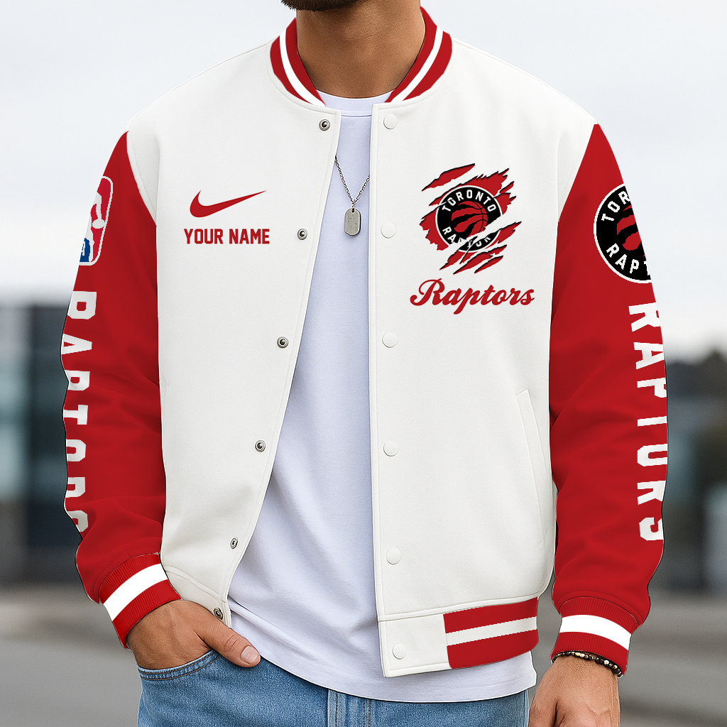 LIMITED EDITION - NEW CUSTOMIZED NBA24 TRA TR RAPTORS BASEBALL JACKET, SATIN VARSITY JACKET