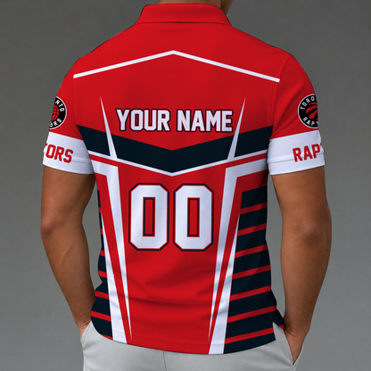 [HOT DEAL] NEW CUSTOMIZED NBA24 TRA TORONTO RAPTORS ZIP POLO SHIRT