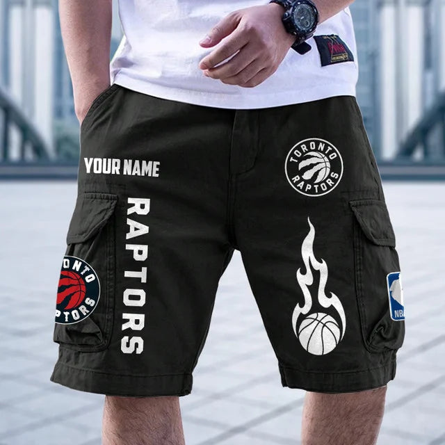[HOT DEAL] NEW CUSTOMIZED NBA24 TRA TORONTO RAPTORS CARGO SHORTS