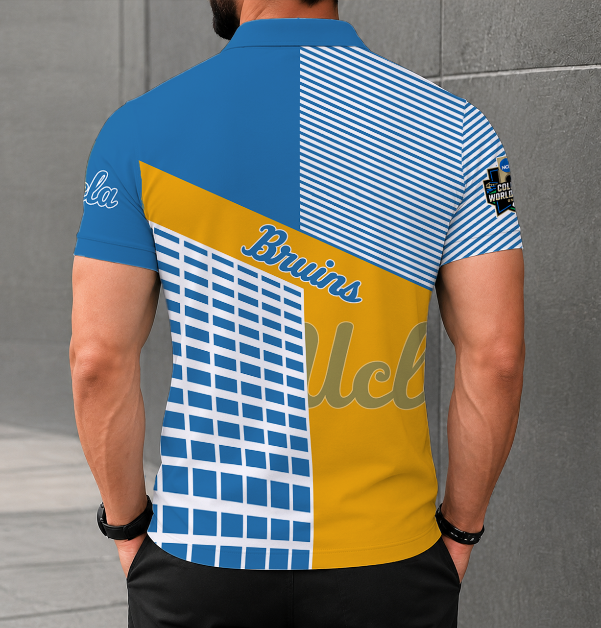 VIRAL EDITION - NEW CUSTOMIZED NCAA CWS24 UCB UCLA BRUINS POLO SHIRT