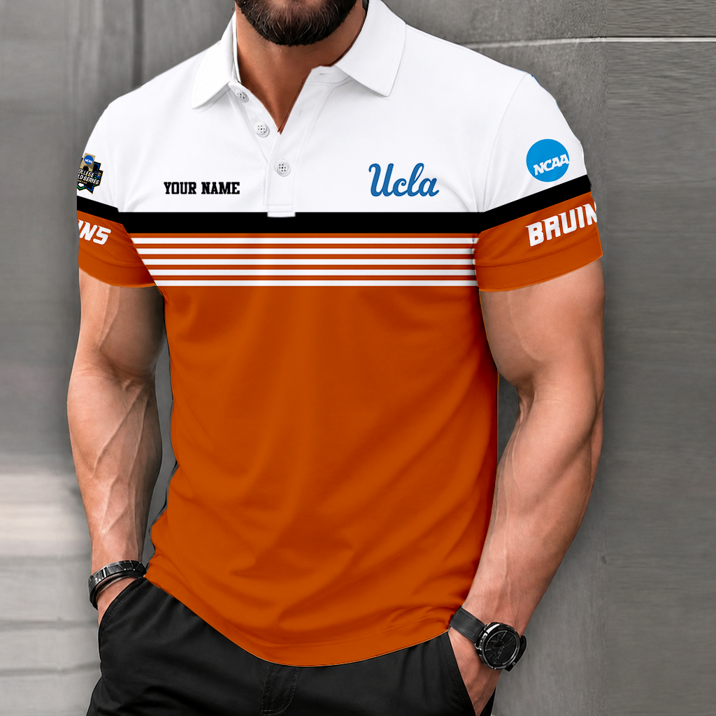LIMITED EDITION - NEW CUSTOMIZED NCAA CWS24 UCB UCLA BRUINS POLO SHIRT
