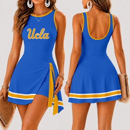 [FAN FAVORITE] NEW CUSTOMIZED NCAA CWS24 UCB UCLA BRUINS WOMEN'S SUMMER SKORT DRESS