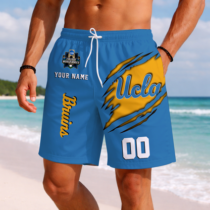 LIMITED EDITION - NEW CUSTOMIZED NCAA CWS24 UCB UCLA BRUINS SHORT PANTS