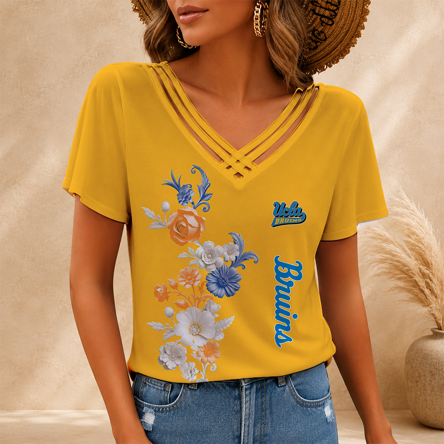 [FAN FAVORITE] NEW CUSTOMIZED NCAA CWS24 UCB UCLA BRUINS V-NECK SHIRT