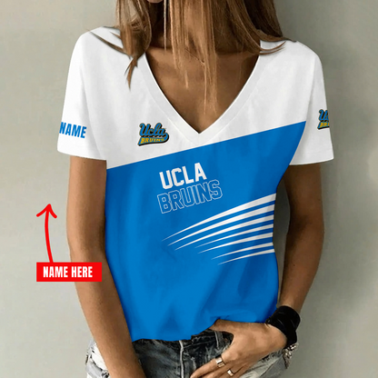 [FAN FAVORITE] NEW CUSTOMIZED NCAA CWS24 UCB UCLA BRUINS V-NECK FEMALE SHIRT